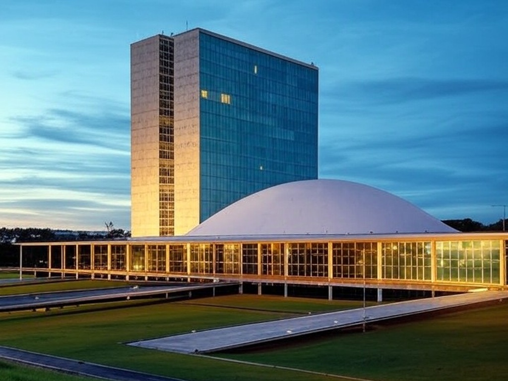 Edifício do Congresso Nacional em Brasília, simbolizando candidatura ao Senado em 2026.