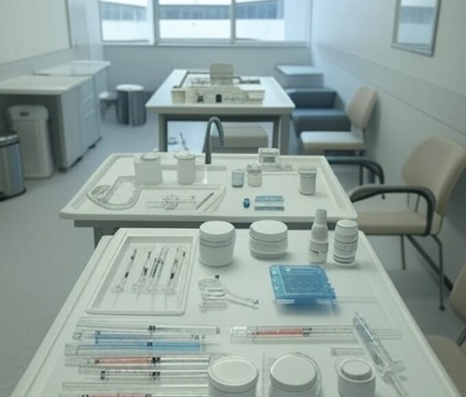 Clínica de enfermagem estética em Brasília, com equipamentos médicos, alertando para riscos graves no DF.