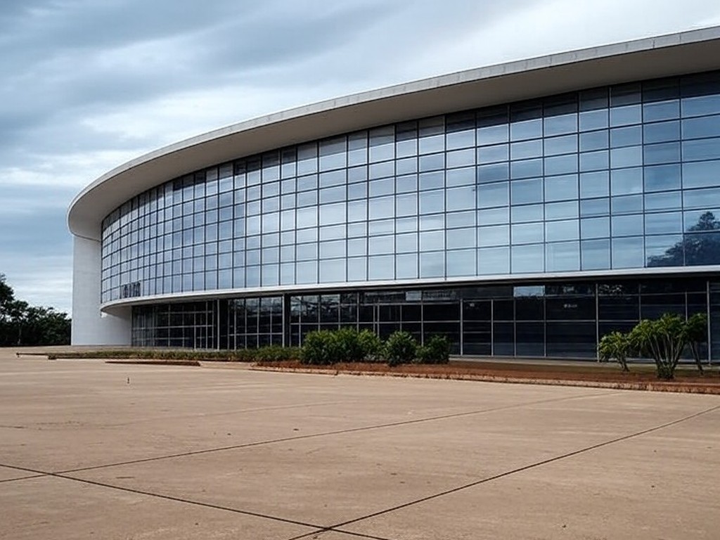 Edifícios governamentais em Brasília representando servidores do DF com folga de aniversário e críticas por desigualdades fiscais.