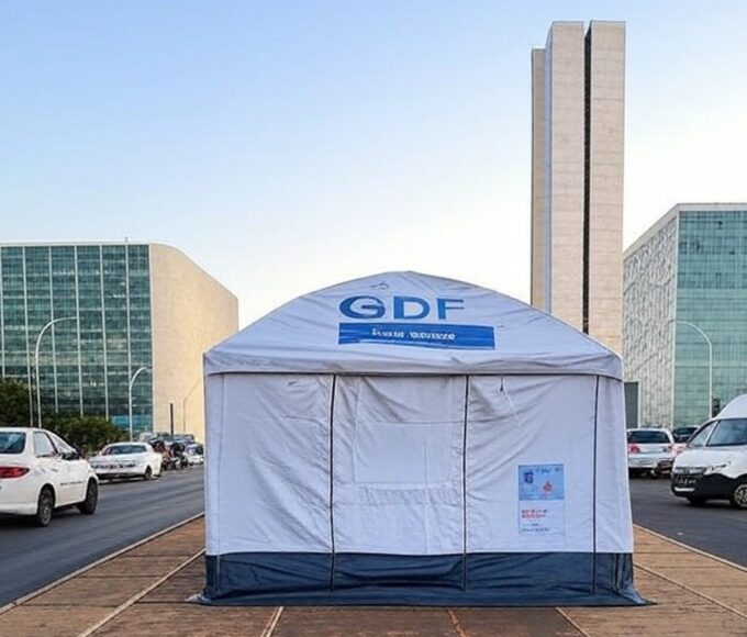Centro de acolhimento do GDF em Brasília atendendo pessoas em situação de rua no DF.