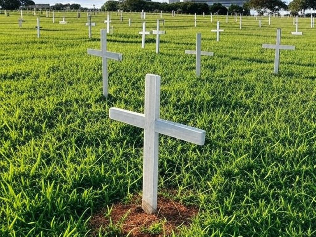 Cemitério de pets no DF, representando PL estagnado para sepultamento de animais de estimação em Brasília.