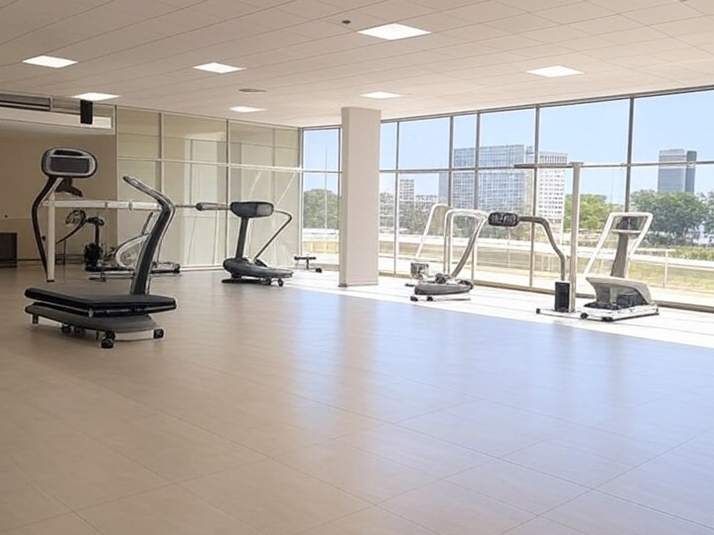 Centro de reabilitação robótica em Brasília com equipamentos avançados e arquitetura moderna do DF.