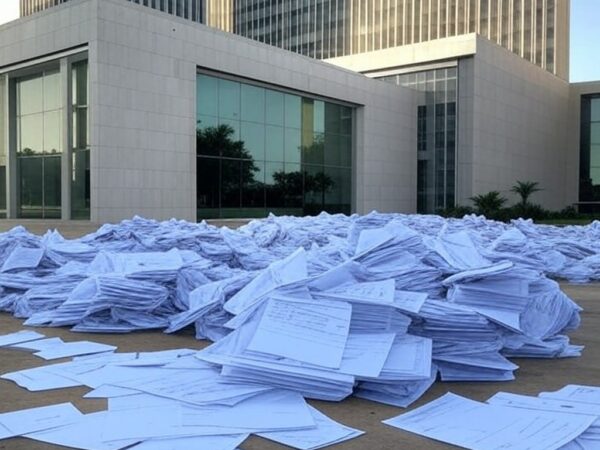 Fachada de banco em Brasília representando aporte emergencial do GDF ao BRB para cobrir prejuízos com Banco Master.