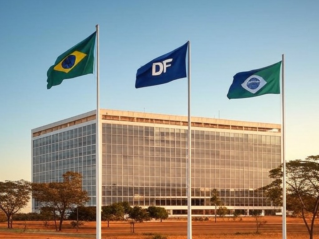 Edifício governamental em Brasília representando divulgação de selecionados para Preparação DF e início de matrículas.