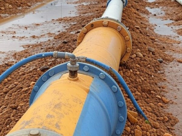 Rua na Asa Norte com obras de corte de água pela Caesb, afetando áreas em Brasília.