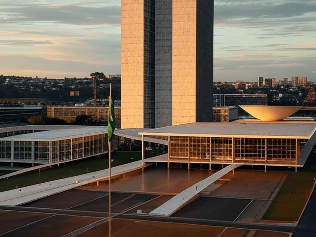 Edifícios governamentais em Brasília representando favoritismo em eleição para governo do DF e fissuras em alianças políticas.