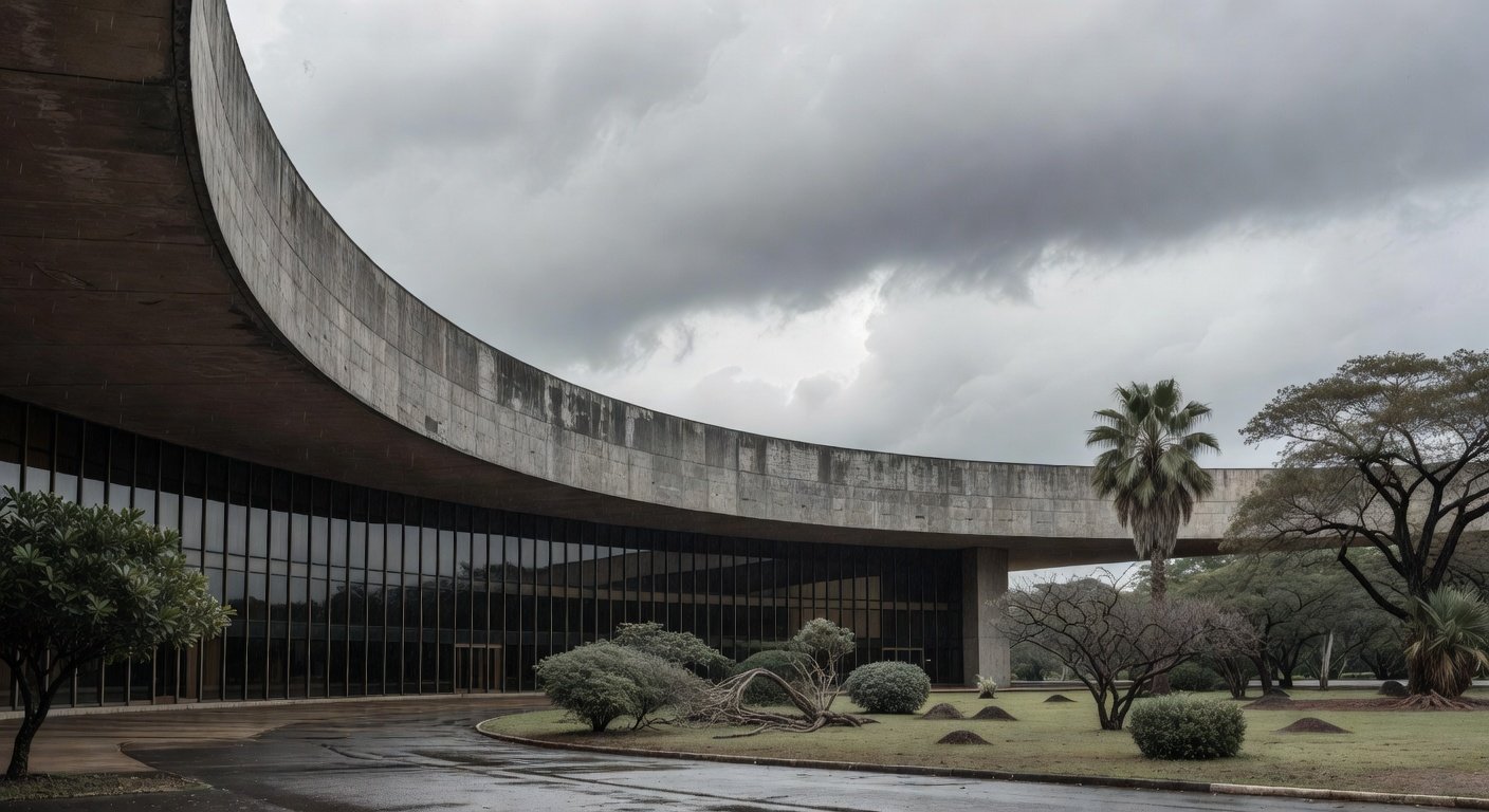 Fachada da Câmara Legislativa do DF sob céu nublado, simbolizando críticas por falhas em procuradorias contra abusos.