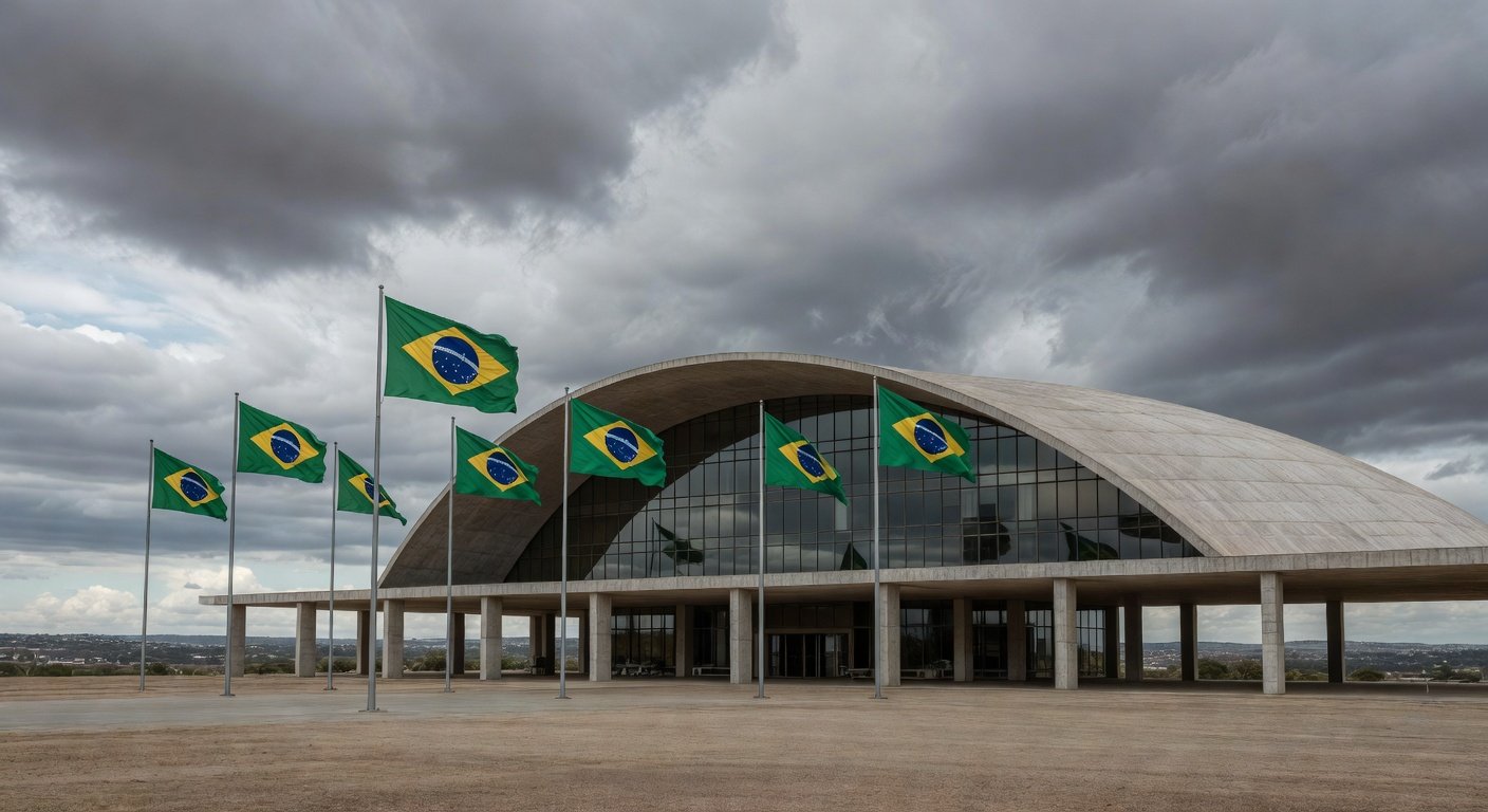 Fachada da Câmara Legislativa do DF em Brasília, sob céu nublado, representando concessão de título honorário com críticas.