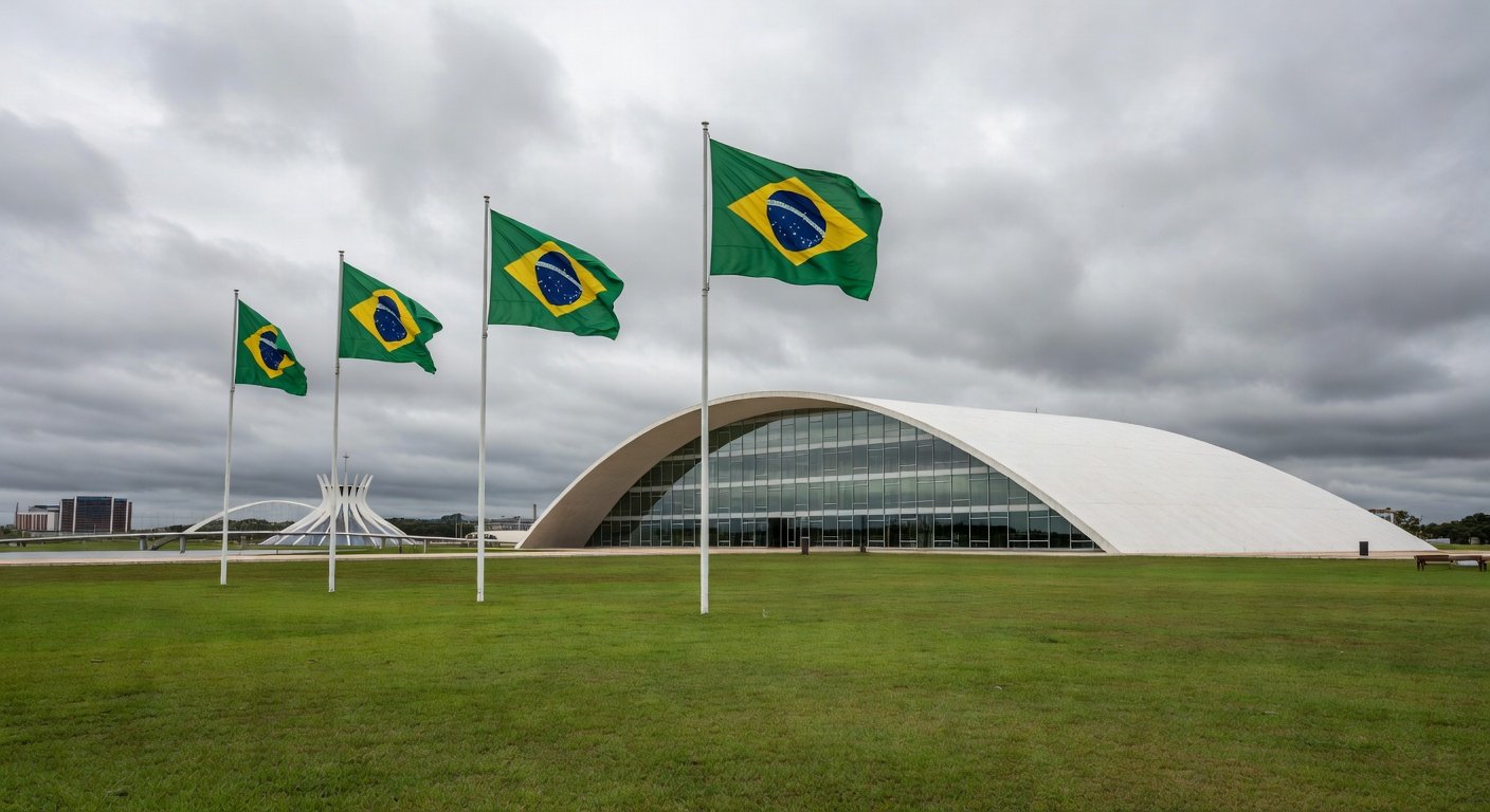 Edifício da CLDF em Brasília durante cerimônia polêmica de cidadania honorária, ignorando crises.