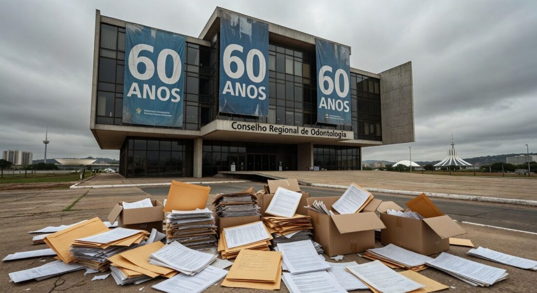 Clínica odontológica deteriorada em Brasília, expondo falhas persistentes na odontologia do DF.