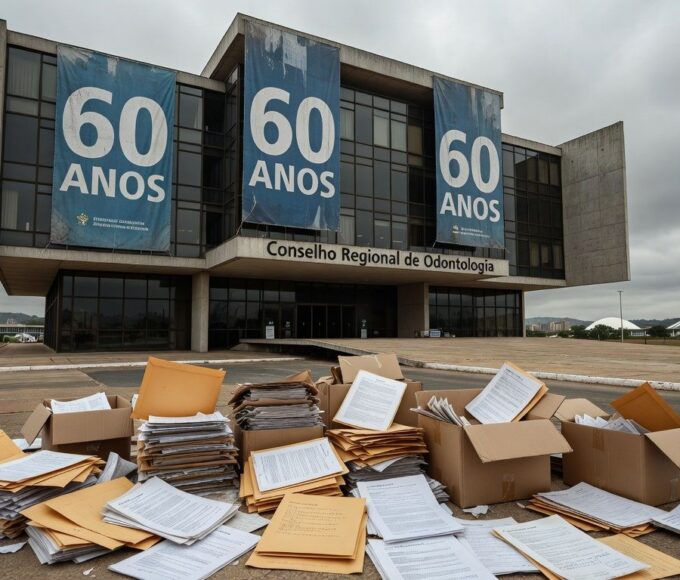 Clínica odontológica deteriorada em Brasília, expondo falhas persistentes na odontologia do DF.