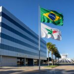 Fachada do Banco de Brasília em dia ensolarado, simbolizando anúncio de recurso contra liminar sobre capitalização.