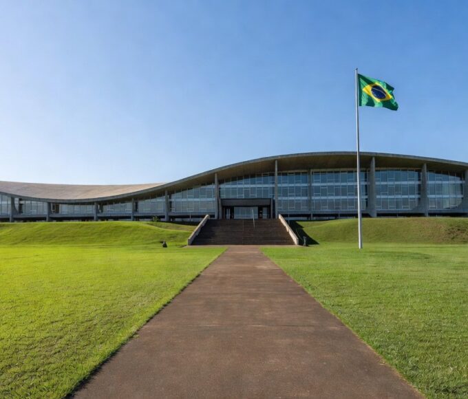 Edifício governamental em Brasília representando suspensão de portaria sobre salários de professores temporários no DF.