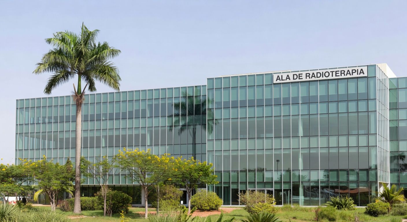 Fachada de hospital em Taguatinga com ala de radioterapia, representando expansão de atendimentos no Distrito Federal.