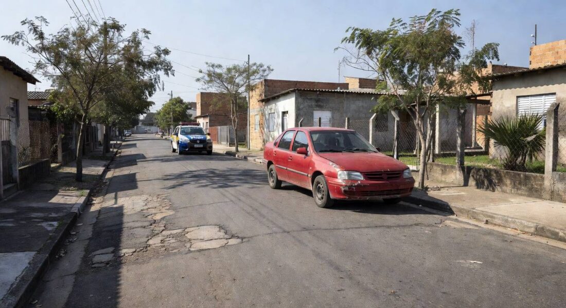 Carro apreendido pela PMDF em Ceilândia após latrocínio