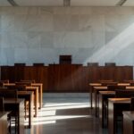 Sala de audiências no TJDFT para homicídios de Thalita e Yan