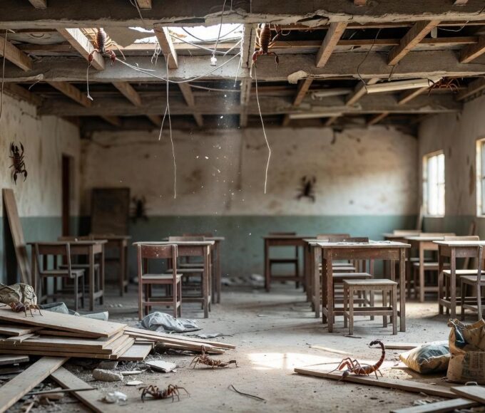 1 de 1 Escorpião em escola - Foto: Material cedido ao Metrópoles