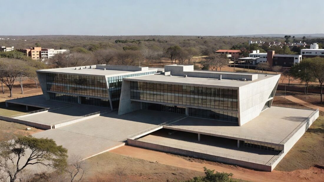 Edifício CAD-DF em Taguatinga durante ocupação gradual