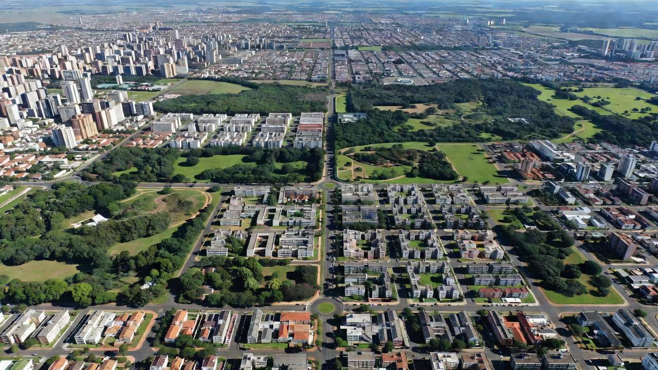 Vista aérea de Jardim Botânico e Taguatinga em Brasília sobre revisão da Lei de Uso e Ocupação do Solo