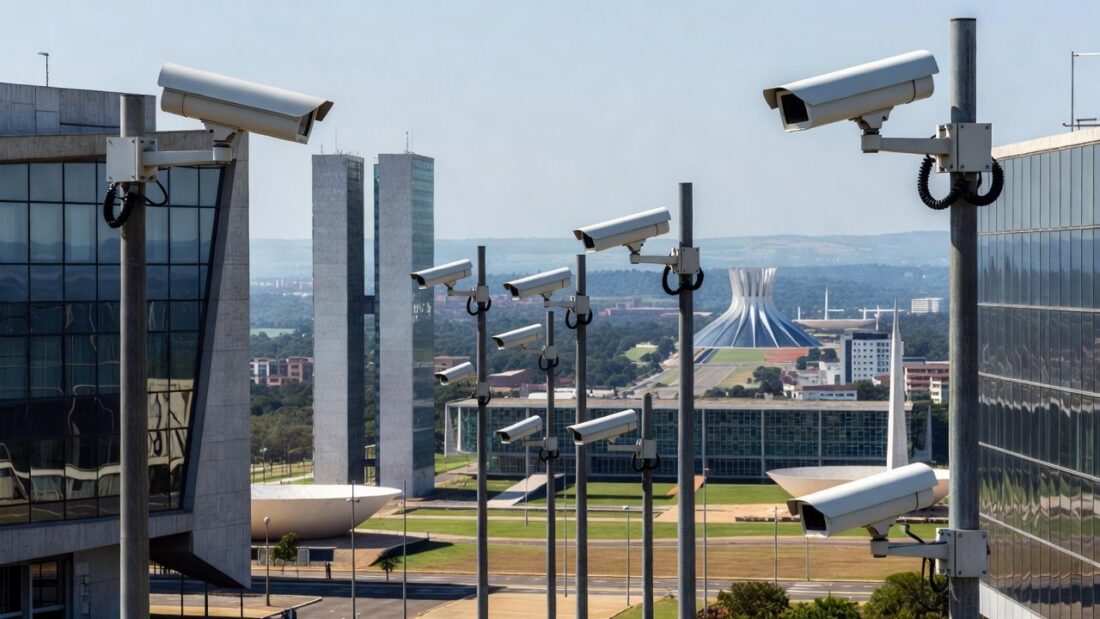 Câmeras de IA da plataforma DF 360º instaladas no CONIC em Brasília