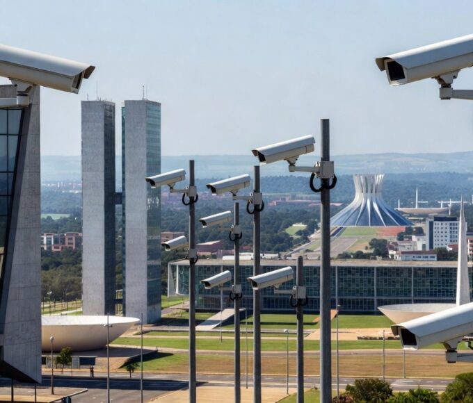 Câmeras de IA da plataforma DF 360º instaladas no CONIC em Brasília