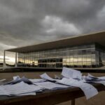 Fachada da Câmara Legislativa do DF em Brasília com tom negativo sobre saúde e segurança