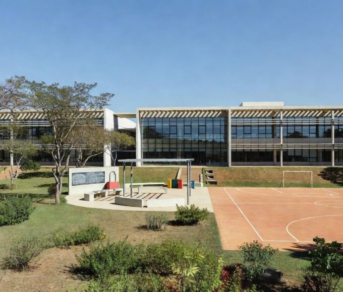Escola pública em Brasília com área verde para programa Parque Educador