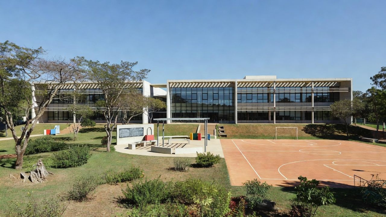 Escola pública em Brasília com área verde para programa Parque Educador