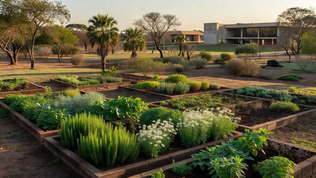 Jardim terapêutico em Brasília com vegetação do Cerrado aguardando regulamentação