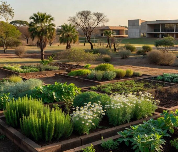 Jardim terapêutico em Brasília com vegetação do Cerrado aguardando regulamentação