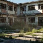 Escola pública precária no DF com fachadas deterioradas após décadas de negligência