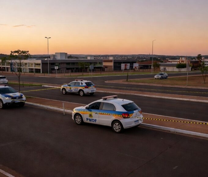 Viaturas da PMDF em operação policial na Operação Kratos em Brasília