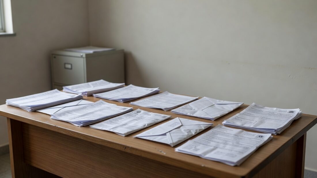 Contas de concessionárias e documentos sobre mesa na Câmara Legislativa do DF