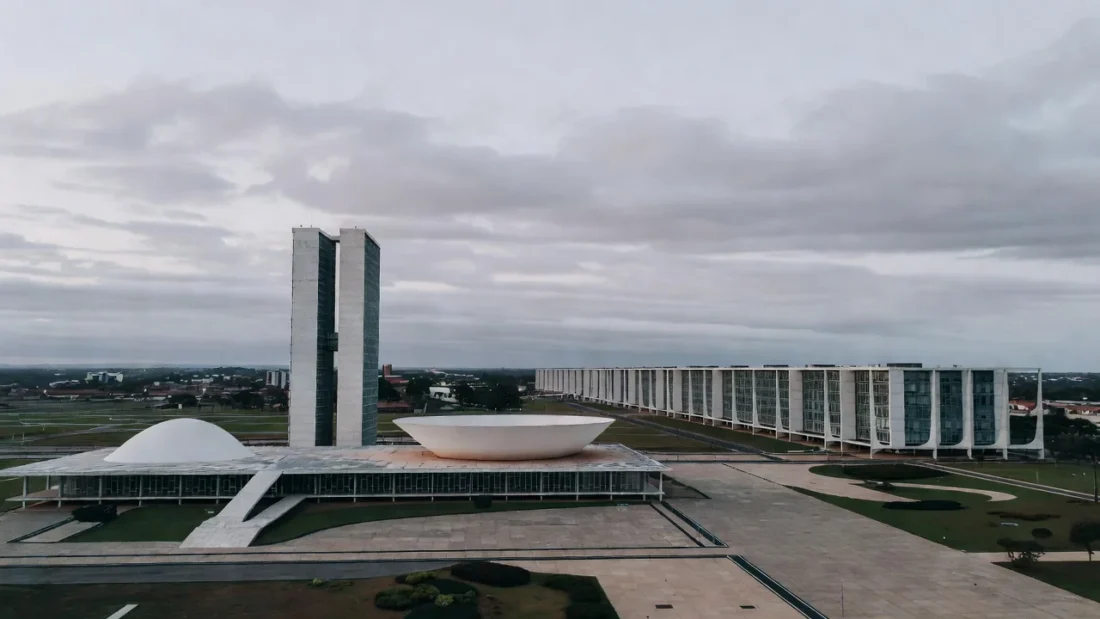 Vista de Brasília com Congresso Nacional, legado de Lucio Costa