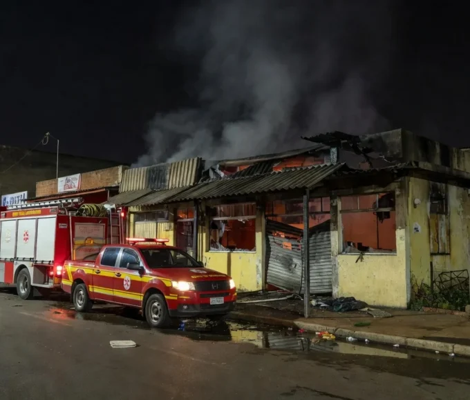 Incêndio controlado em pizzaria de Taguatinga por bombeiros sem vítimas