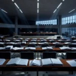 Plenário da CLDF com documentos orçamentários representando crise com o Planalto