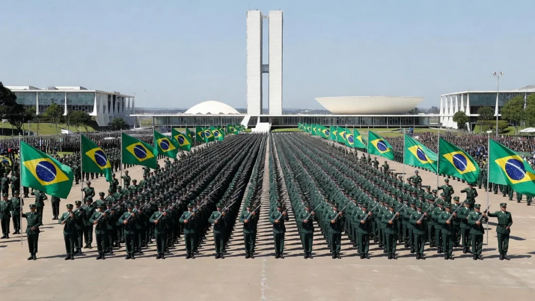 No desfile do ano passado, soberania também foi um dos temas explorados pelo governo Ricardo Stuckert / PR - 07.09.2025