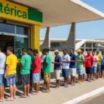 Lotéricas lotadas em Brasília para a Lotofácil da Independência de R$ 300 milhões