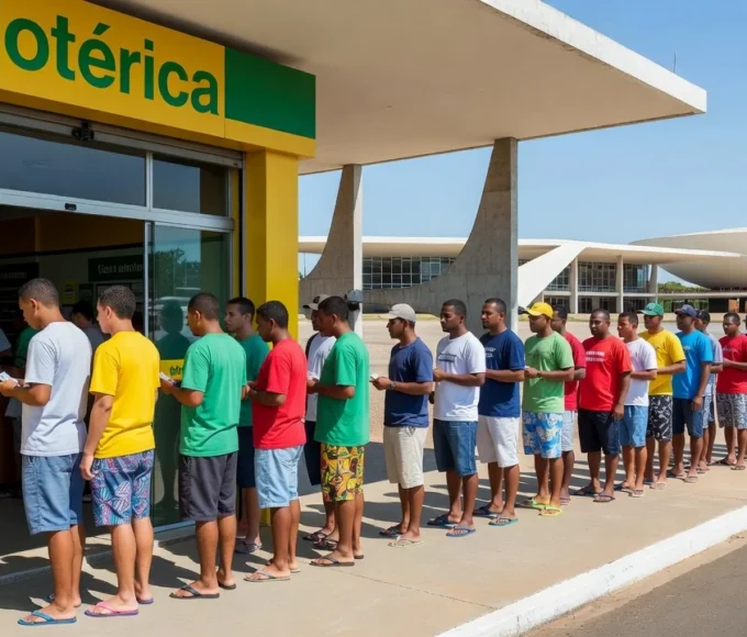 Lotéricas lotadas em Brasília para a Lotofácil da Independência de R$ 300 milhões
