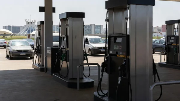 Posto de gasolina no Distrito Federal com bombas de combustível