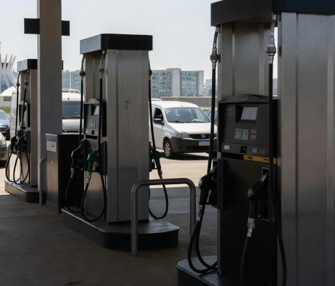 Posto de gasolina no Distrito Federal com bombas de combustível