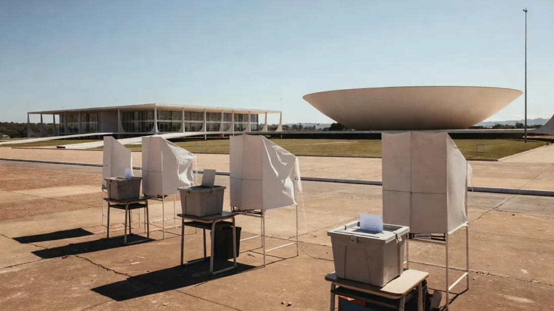 Posto de votação em Brasília durante eleições sem lei seca no Distrito Federal