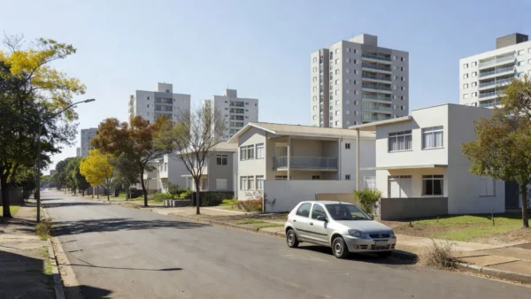 Rua em Taguatinga com carro após tentativa de roubo