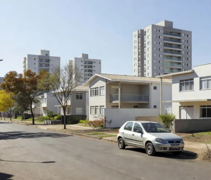Rua em Taguatinga com carro após tentativa de roubo